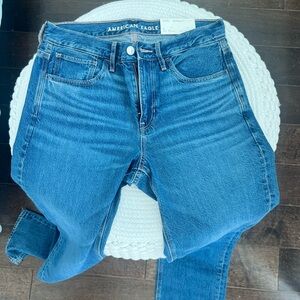 American Eagle Outfitters Women's Classic Blue Straight Leg Jeans